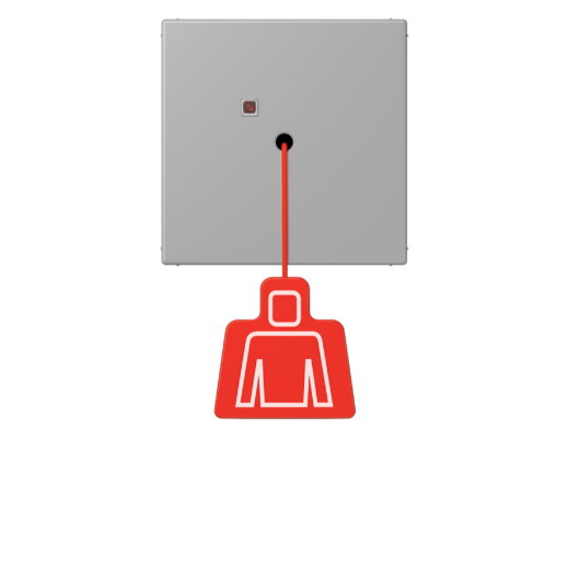 Jung Notrufsystem Zugtaster, Serie LS, gris moyen NRSLC0834ZT204