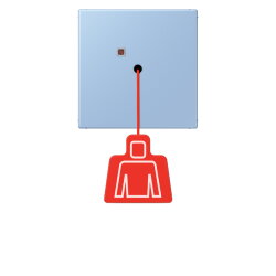 Jung Notrufsystem Zugtaster, Serie LS, outremer moyen...