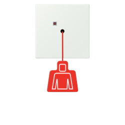 Jung Notrufsystem Zugtaster, Serie LS, outremer gris...