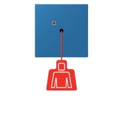 Jung Notrufsystem Zugtaster, Serie LS, bleu...