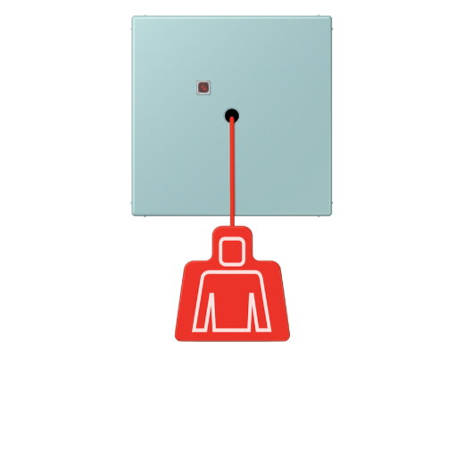 Jung Notrufsystem Zugtaster, Serie LS, céruléen clair NRSLC0834ZT214