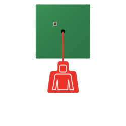 Jung Notrufsystem Zugtaster, Serie LS, vert foncé...