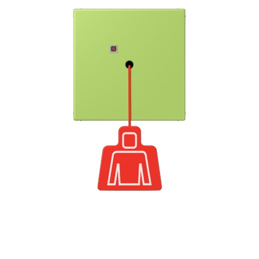 Jung Notrufsystem Zugtaster, Serie LS, vert clair NRSLC0834ZT221
