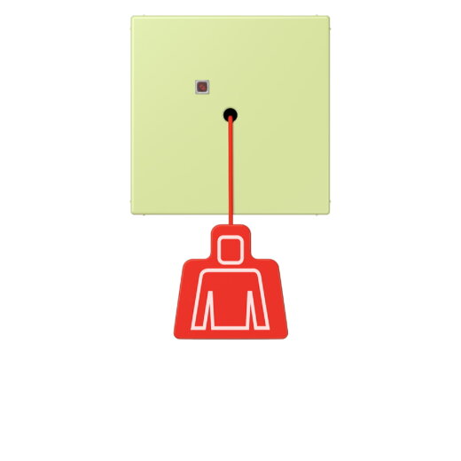 Jung Notrufsystem Zugtaster, Serie LS, vert jaune clair NRSLC0834ZT222