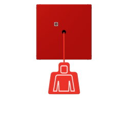 Jung Notrufsystem Zugtaster, Serie LS, rouge vermillon 31...