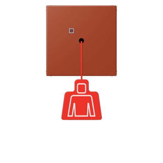 Jung Notrufsystem Zugtaster, Serie LS, locre rouge NRSLC0834ZT232