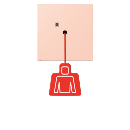 Jung Notrufsystem Zugtaster, Serie LS, locre rouge clair NRSLC0834ZT234