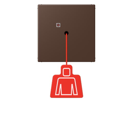 Jung Notrufsystem Zugtaster, Serie LS, terre dombre br?lée 31 NRSLC0834ZT239