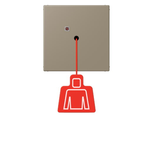 Jung Notrufsystem Zugtaster, Serie LS, ombre naturelle moyenne NRSLC0834ZT242