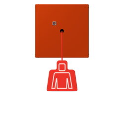Jung Notrufsystem Zugtaster, Serie LS, rouge vermillon 59...