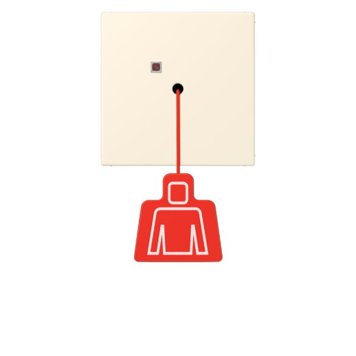 Jung Notrufsystem Zugtaster, Serie LS, blanc ivoire NRSLC0834ZT245