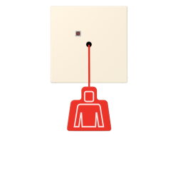 Jung Notrufsystem Zugtaster, Serie LS, blanc ivoire...