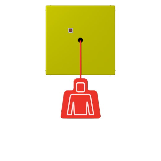 Jung Notrufsystem Zugtaster, Serie LS, vert olive vif NRSLC0834ZT249