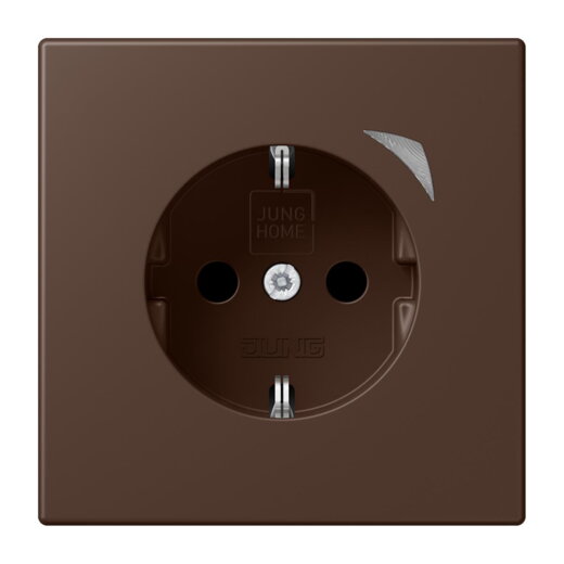 Jung HOME SCHUKO® Steckdose, 16 A 250 V ~, Energy, Schraubklemmen, mit Funktionsanzeige, SAFETY+, Thermoplast BTLC1521SE239