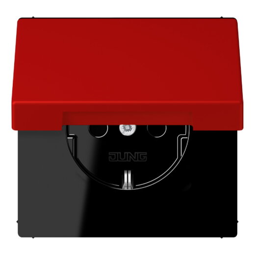 Jung SCHUKO Steckdose, 16 A 250 V ~, Serie LS, rouge vermillon 31 LC1520BFKIKL227