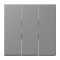 Jung Wippe 3fach, Thermoplast lackiert, Serie LS, gris 31 LC993BF203
