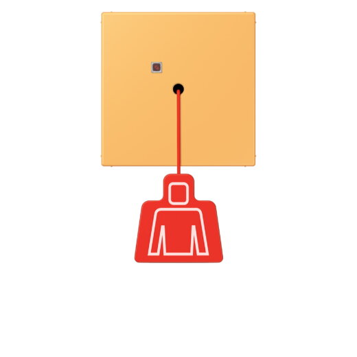 Jung Notrufsystem Zugtaster, Serie LS, ocre jaune clair NRSLC0834ZT254