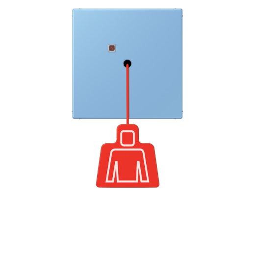 Jung Notrufsystem Zugtaster, Serie LS, bleu céruléen 59 NRSLC0834ZT256