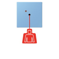 Jung Notrufsystem Zugtaster, Serie LS, bleu...