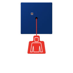 Jung Notrufsystem Zugtaster, Serie LS, bleu outremer...