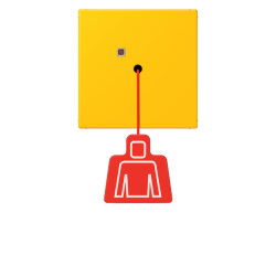 Jung Notrufsystem Zugtaster, Serie LS, le jaune vif...