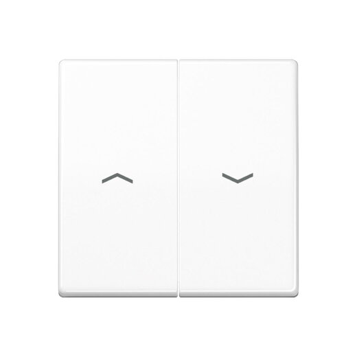 Jung Wippe 2fach, mit Pfeilsymbolen, Duroplast antimikrobiell, Serie AS, alpinweiß SPAS591-5PWW