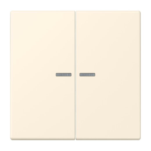 Jung Wippe 2fach mit Lichtleiter, Serie LS, blanc ivoire LC995KO5245