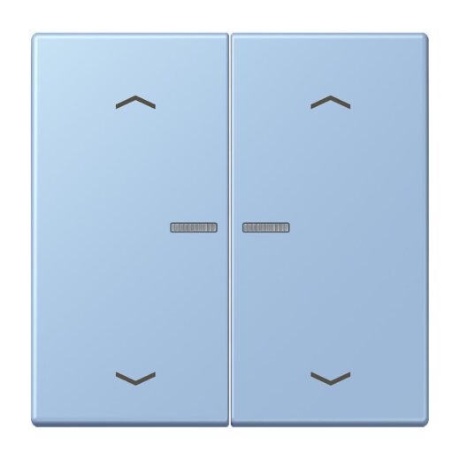 Jung Wippe mit Lichtleiter, mit Pfeilsymbolen für Taster 2fach, Serie LS, outremer moyen LC102KO5P207