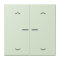 Jung Wippe mit Lichtleiter, mit Pfeilsymbolen für Taster 2fach, Serie LS, vert anglâis pale LC102KO5P218