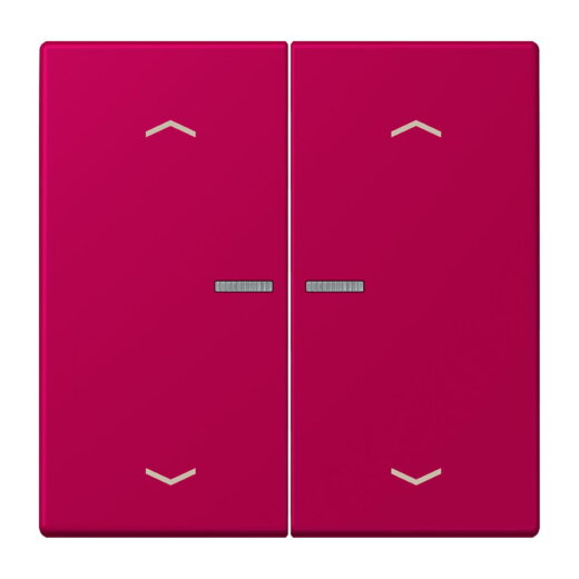 Jung Wippe mit Lichtleiter, mit Pfeilsymbolen für Taster 2fach, Serie LS, rouge rubia LC102KO5P230