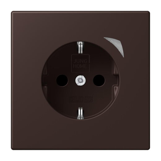 Jung HOME SCHUKO® Steckdose, 16 A 250 V ~, Schraubklemmen, mit Funktionsanzeige, SAFETY+, Thermoplast lackiert BTLC1521S252
