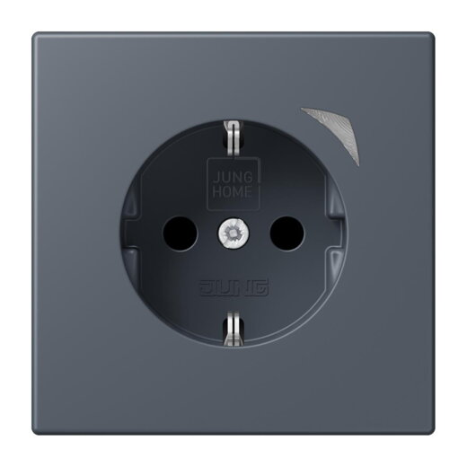 Jung HOME SCHUKO® Steckdose, 16 A 250 V ~, Schraubklemmen, mit Funktionsanzeige, SAFETY+, Thermoplast lackiert BTLC1521S262