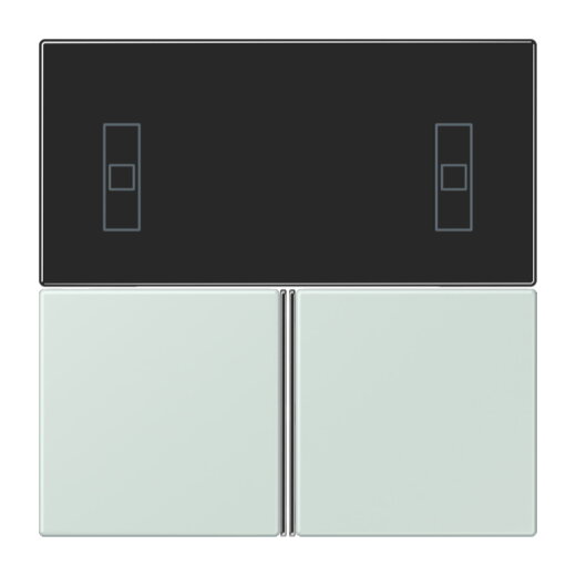 Jung Tastensatz 3fach, F40 Raumcontroller, Serie LS, céruléen pale LC4093TSA215