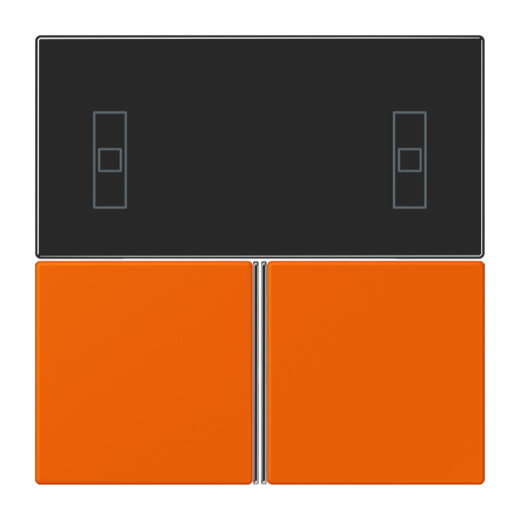 Jung Tastensatz 3fach, F40 Raumcontroller, Serie LS, orange LC4093TSA224