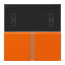 Jung Tastensatz 3fach, F40 Raumcontroller, Serie LS, orange LC4093TSA224