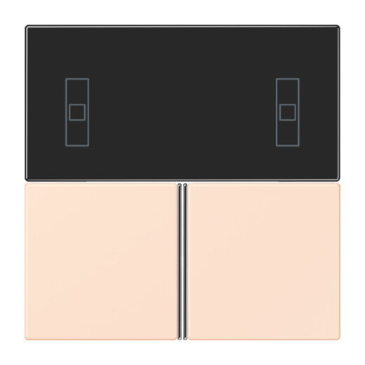 Jung Tastensatz 3fach, F40 Raumcontroller, Serie LS, orange pâle LC4093TSA226