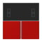 Jung Tastensatz 3fach, F40 Raumcontroller, Serie LS, rouge vermillon 31 LC4093TSA227