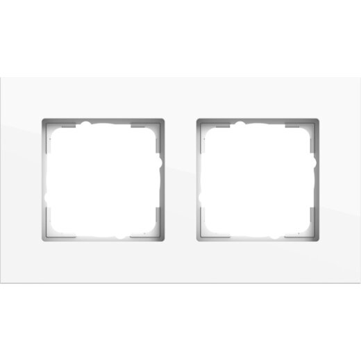 Gira Abdeckrahmen 2f Gira Esprit Alum. Reinweiß (lack.) 0212403