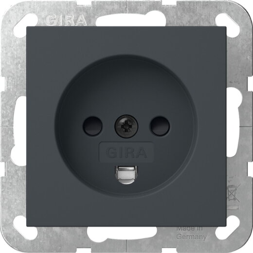 Gira Steckd. Dänisch SH System 55 Anthrazit 442228