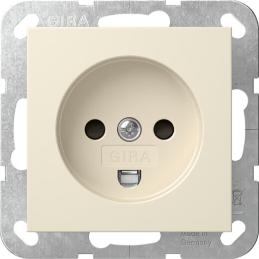 Gira Steckd. Dänisch SH System 55 Cremeweiß 442201