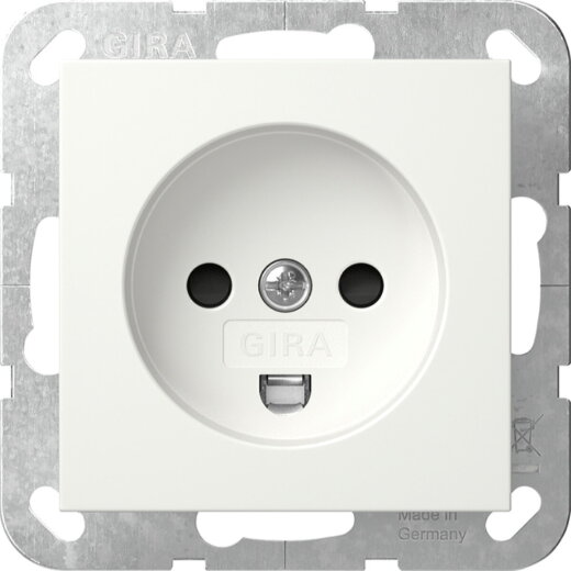 Gira Steckd. Dänisch SH System 55 Reinweiß 442203