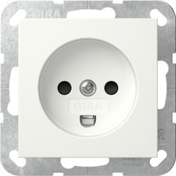 Gira Steckd. Dänisch SH System 55 Reinweiß m...