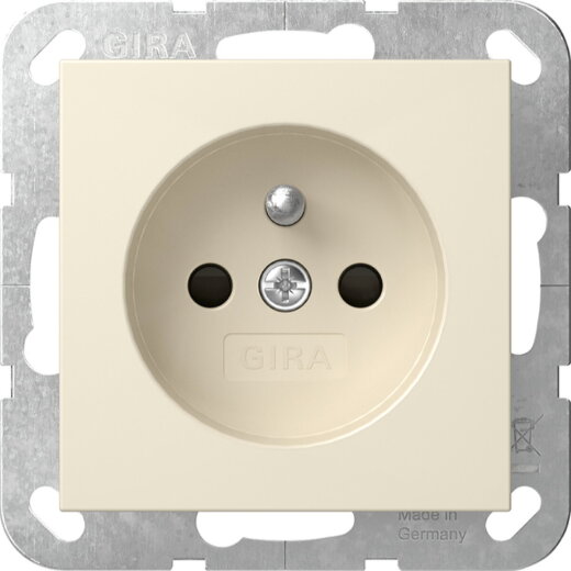 Gira Steckd. Erdstift + SH System 55 Cremeweiß 448501