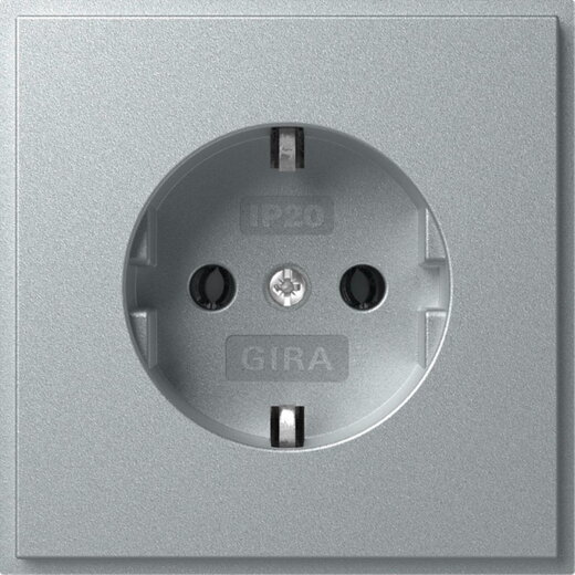 Gira SCHUKO (IP20) Gira TX_44 F Alu 418865