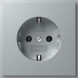 Gira SCHUKO (IP20) Gira TX_44 F Alu 418865
