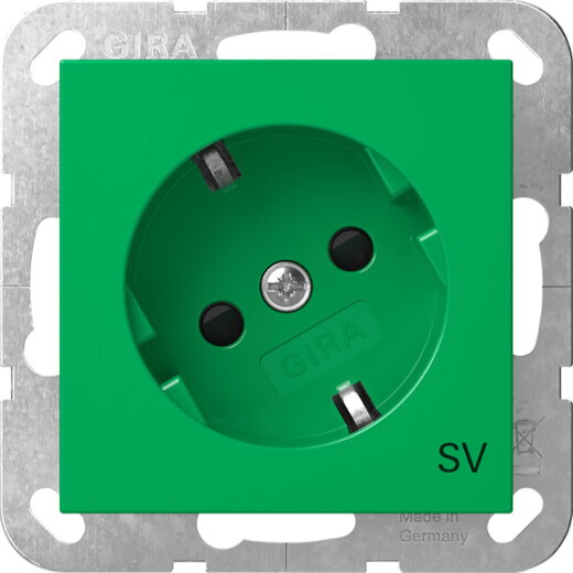 Gira SCHUKO 30° + SH SV System 55 Grün 4418107