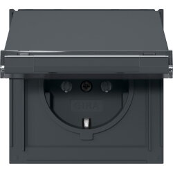 Gira SCHUKO KD + BSF Gira TX_44 Anthrazit 441067