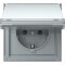Gira SCHUKO KD + BSF Gira TX_44 F Alu 441065