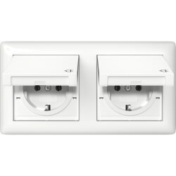 Gira SCHUKO KD + Set IP44 + Rahmen 2f Standard 55...