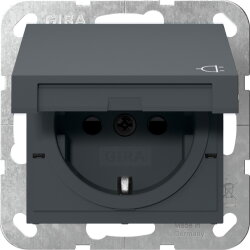 Gira SCHUKO KD + SH System 55 Anthrazit 441428